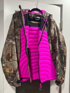 DSG Camouflage Jacket with Neon Pink Accents